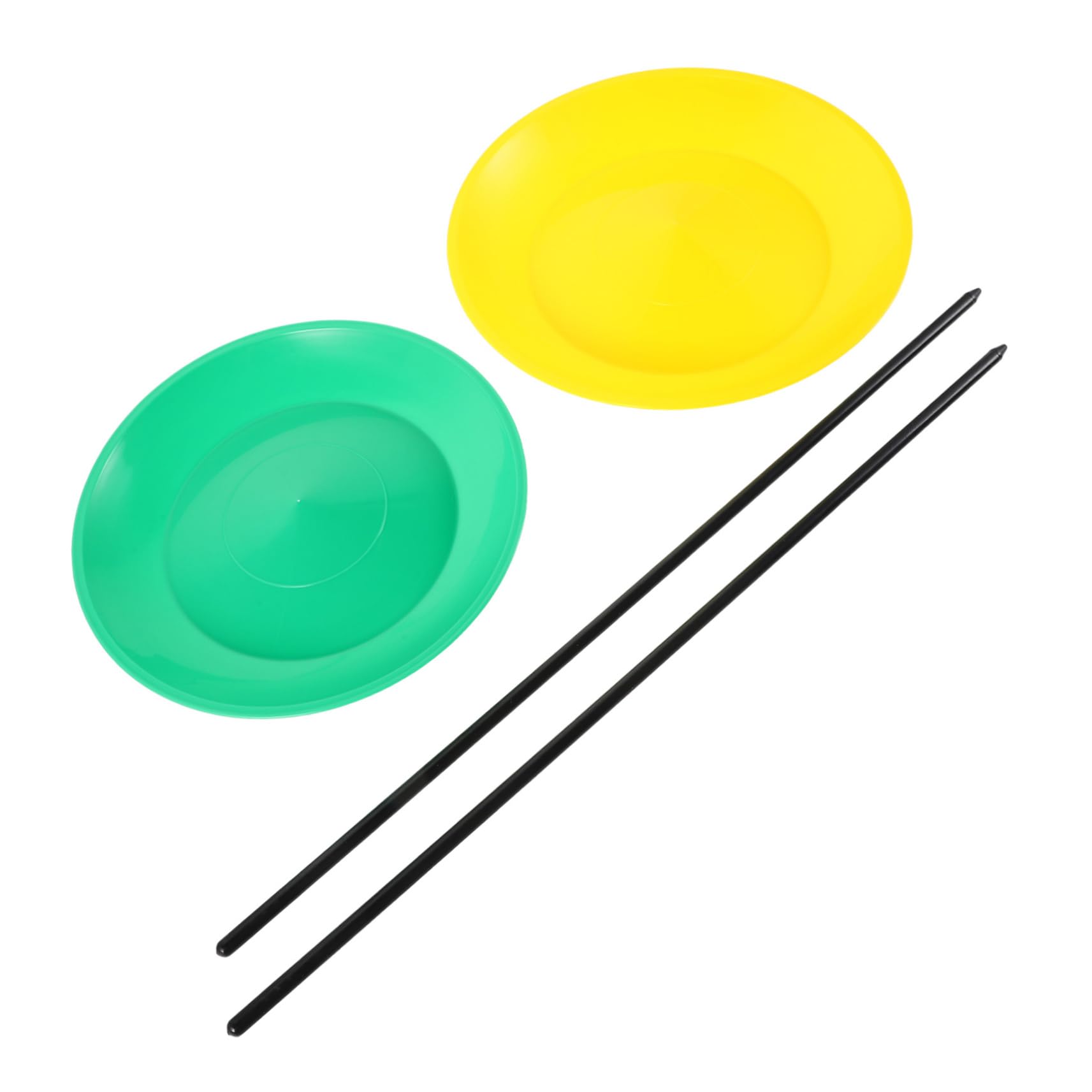BESPORTBLE 2Pcs Juggling Plate Set with Sticks for Circus Entertainment Beginner Friendly Juggling for Novices