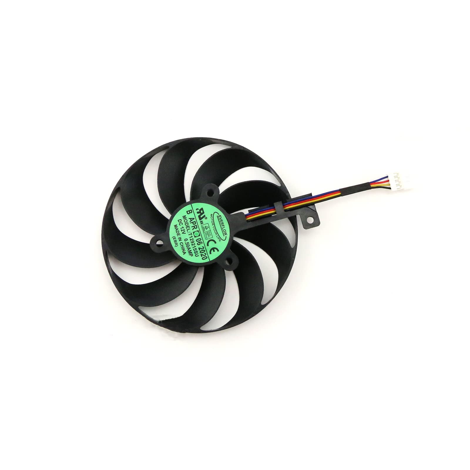 Ventilateur de refroidissement pour carte graphique T129215SU pour ASUS ROG RTX2060 2070S 2080ti RX5700XT Pièce de rechange (ventilateur gauche + milieu + droit)