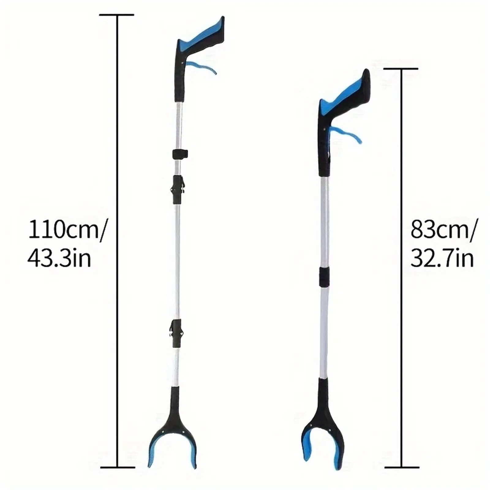 Pinza Estensibile 1pc Grabber Reacher Strumento Garbage Clip Picker Picking Esteso in Lega di Alluminio Picker Pinze Pickup Sanitari Prodotti for La Pulizia per Anziani(Orange 32.68inch)