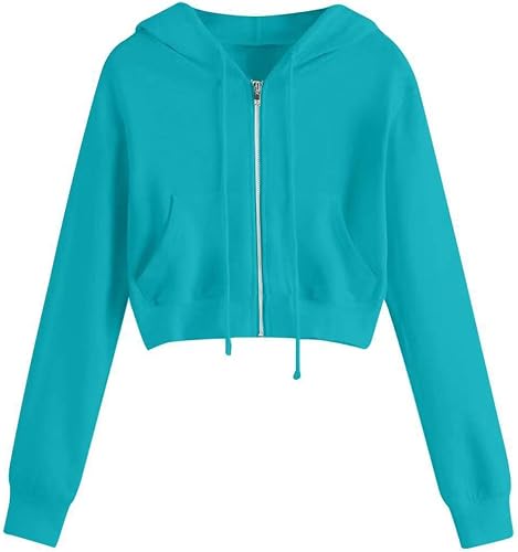 GOSEAGOTOFUN Women's Fashion Hoodies & Sweatshirts Trendy Full Zip Workout Long 