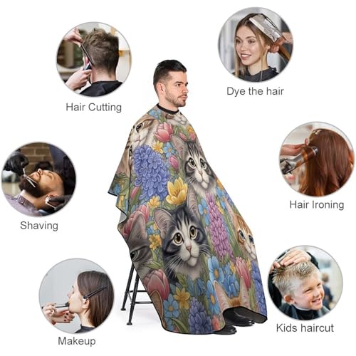 Capa para corte de cabello impermeable para salón y uso personal miniatura 3