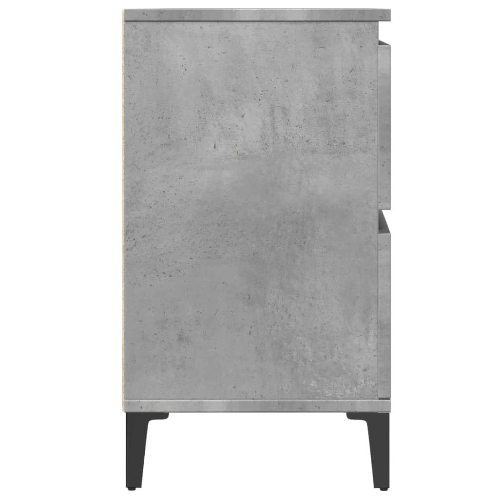 vidaXL Armario de Lavabo Madera contrachapada Gris hormigón 80x33x60cm