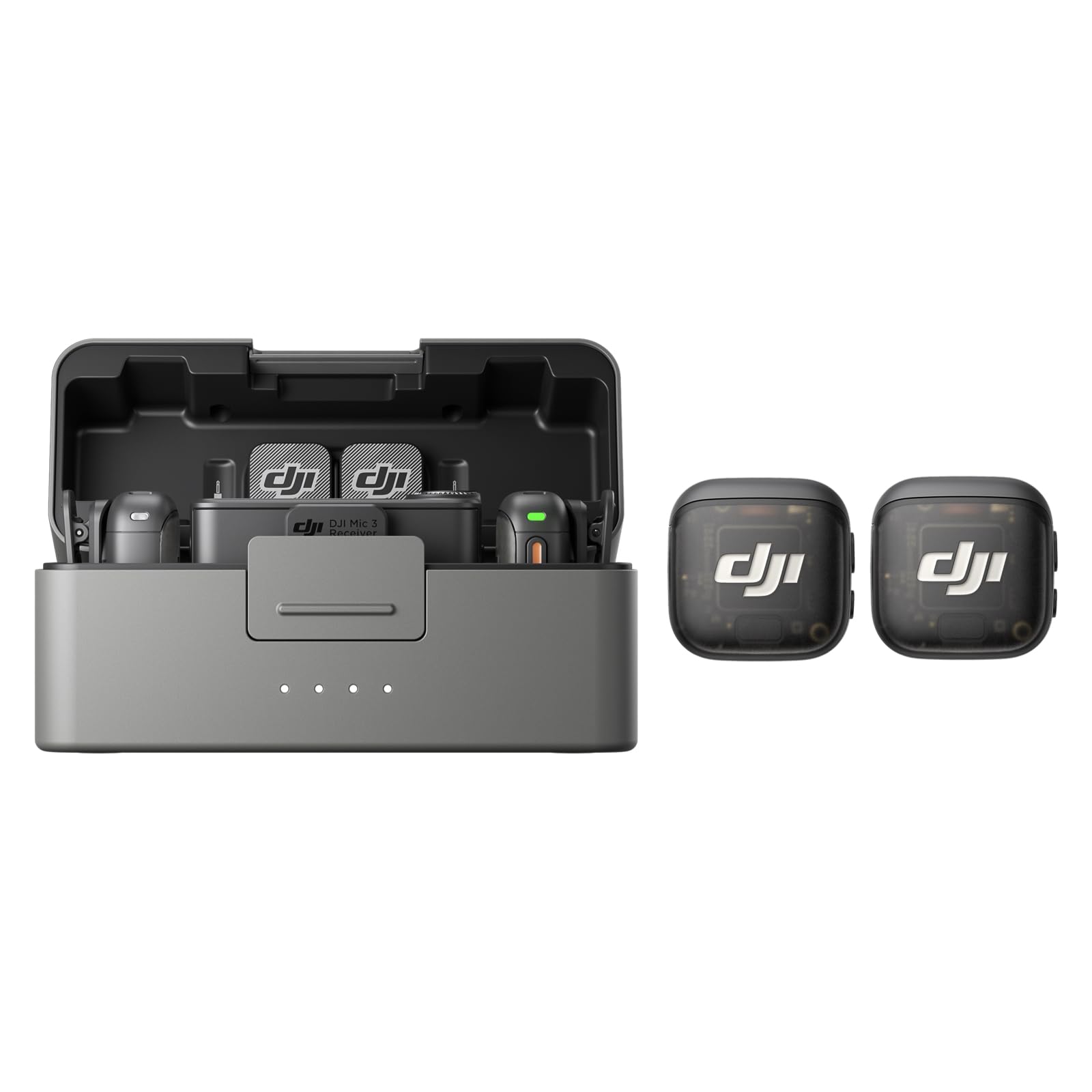DJI Mic 3 (4 TX + 1 RX + Charging Case), Wireless Mini Mic for