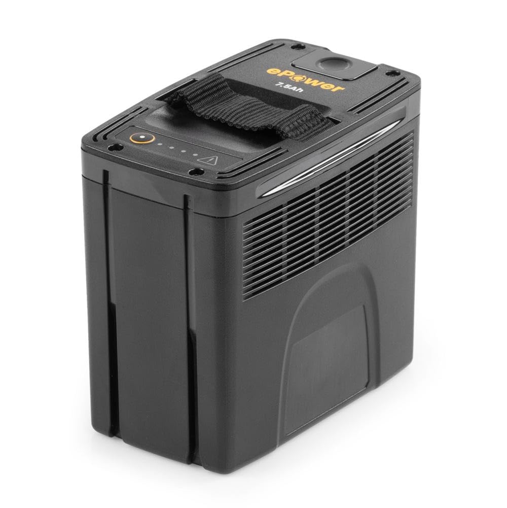 STIGA E 475 ePower - Batería para Herramientas de jardín (48 V, 7,5 Ah, Alta Capacidad, Cierre rápido, compatibilidad Universal, Indicadores LED, Mango ergonómico de Tela)