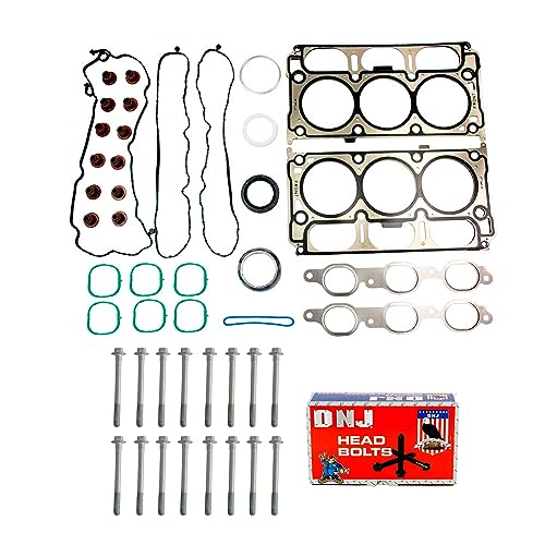 Image of DNJ HGB4243 Engine Cylinder Head Gasket Set with Head Bolt Kit, Complete Repair Set for 2014-2022 Chevrolet, GMC Express 2500, Express 3500, Savana 2500 4.3L V6 12V OHV 262cid