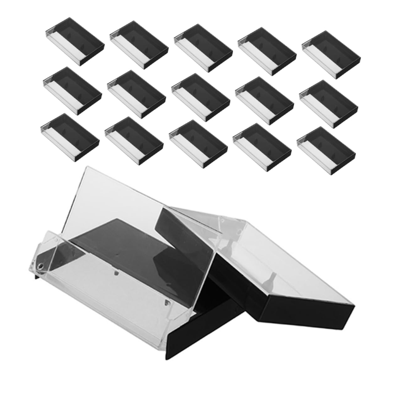 Mikinona Music Cassette Box 20pcs Cassette Tape Storage Cases Vintage Plastic Organizer