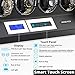 Watch Winder, Piano Finish with Adjustable [Upgraded] Pillows, 8 Winding Spaces for Automatic Watches, Built-in Illumination
