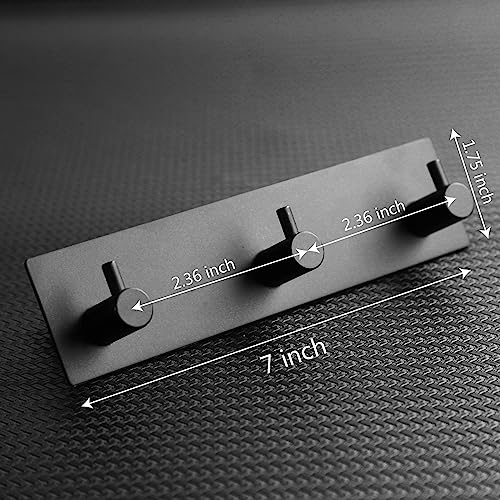 Image of Self Adhesive Towel Hooks for Bathrooms Stick on Wall hooks 3 Coat hooks