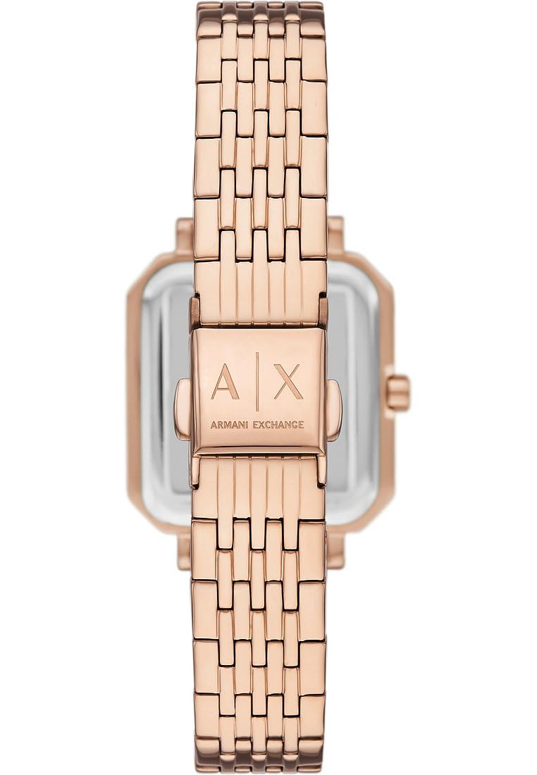 Armani Exchange Orologio da donna, Quarzo Movimento a tre lancette e cassa da 27 mm con cinturino in acciaio inossidabile