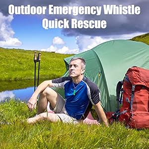 6 pcs Emergency Whistle with Key Chain, Aluminum Extra Loud Safety Survival Whistle Keychain for Outdoor Sports Camping Hiking Boating Hunting, 6 Colors