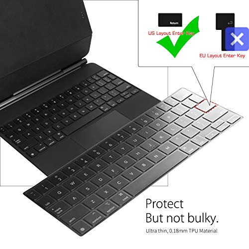 Keyboard Cover Compatible with 2024 Apple iPad Air 13-inch (M4) Magic Keyboard - Ultra Thin, Clear TPU Material, Protective Keyboard Cover Skin - Image 4