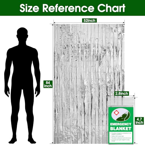 30-Pack-Emergency-Thermal-Blanket-Survival-84-x-52-Mylar-Blanket-Space-Blanket-Silver-Foil-Blanket-Survival-Kit-Camping-Blanket-Body-Warmer-Blanket-for-Outdoor-First-Aid-Hiking