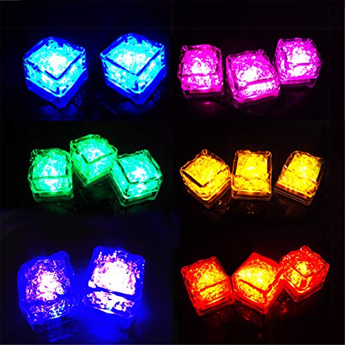 Cubos de Hielo LED Multicolor Impermeables 24 Piezas miniatura 6