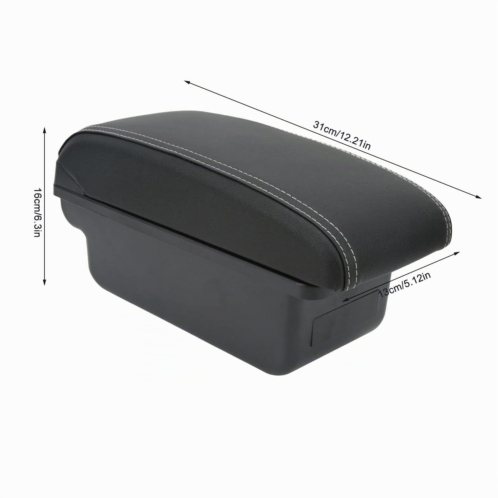 Contenitore Bracciolo Auto, Portaoggetti con Porte USB Silenziose in Pelle Artificiale, Supporto per Console Gaming e Accessori, per Famiglie Viaggiatori e Ufficio Mobile