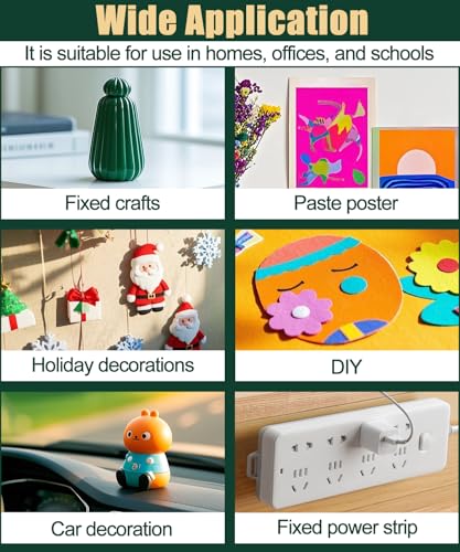 Image of PHIXBEAR Removable Glue Double Sided Adhesive dots, Mounting Putty for Walls No Damage, No Trace Clear Poster Sticky Tack Dots for Hanging Pictures, 120 Pcs 0.8 inch& 1.18 inch