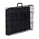 Relaxdays Hundekäfig, Faltbare Hundetransportbox Auto, Welpenkäfig, 2 Türen, Bodenschale, Drahtkäfig Metall, M, Schwarz