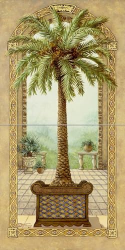 Ceramic Backsplash Tile Mural Floral Tropical Flower Kitchen/Bathroom - Palm