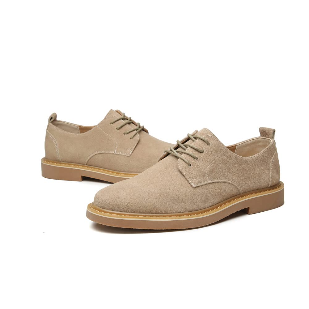 Zapatos Oxford de piel auténtica con cordones para hombre, zapatos de vestir casuales