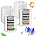 20-Stage High Output Shower Head Filter Cartridges Replacement for Hard Water, Shower Bath Filter Shower Water Softener Fits Universal Shower Heads and Handheld Shower Similar Shower Systems(4 Pack)