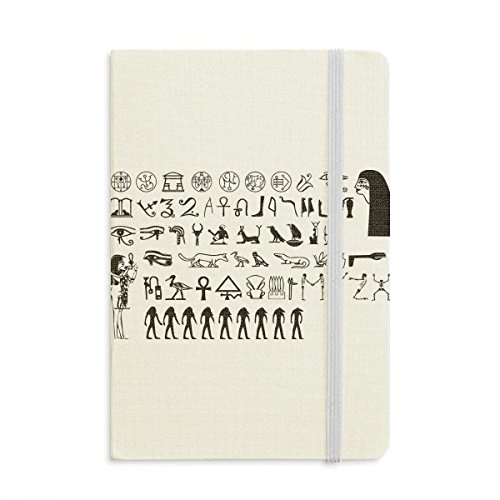 Carnet Egypte Hiéroglyphes A5 couverture souple tissu 144x210 mm multicolore