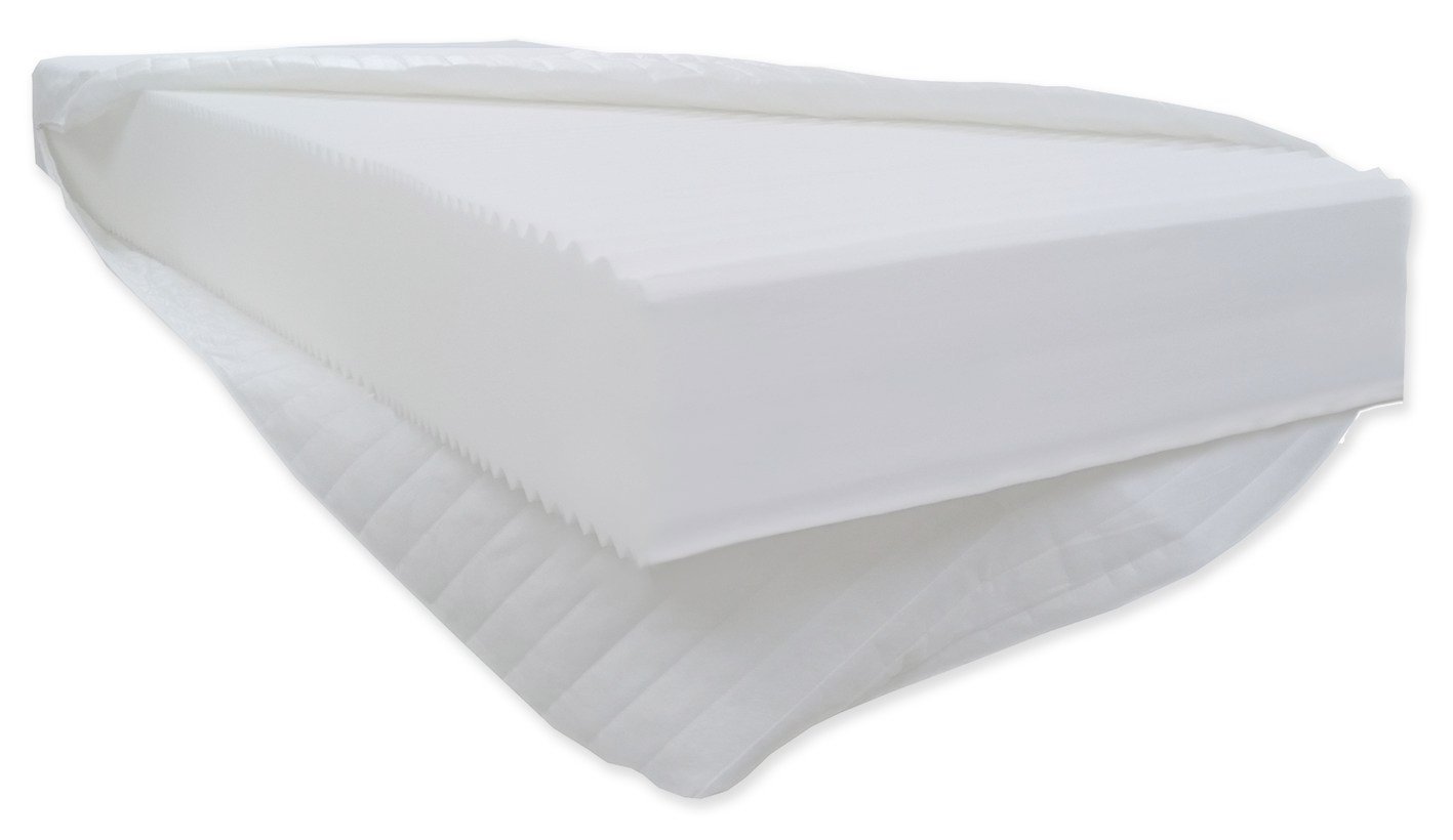 Dibapur Q XXL Soft 9 Zonen Orthopädische Kaltschaummatratze (140x200) x ca.23,5 cm Kern mit gesteppten Doppeltuchbezug ca. 25 cm (H2) Made in Germany