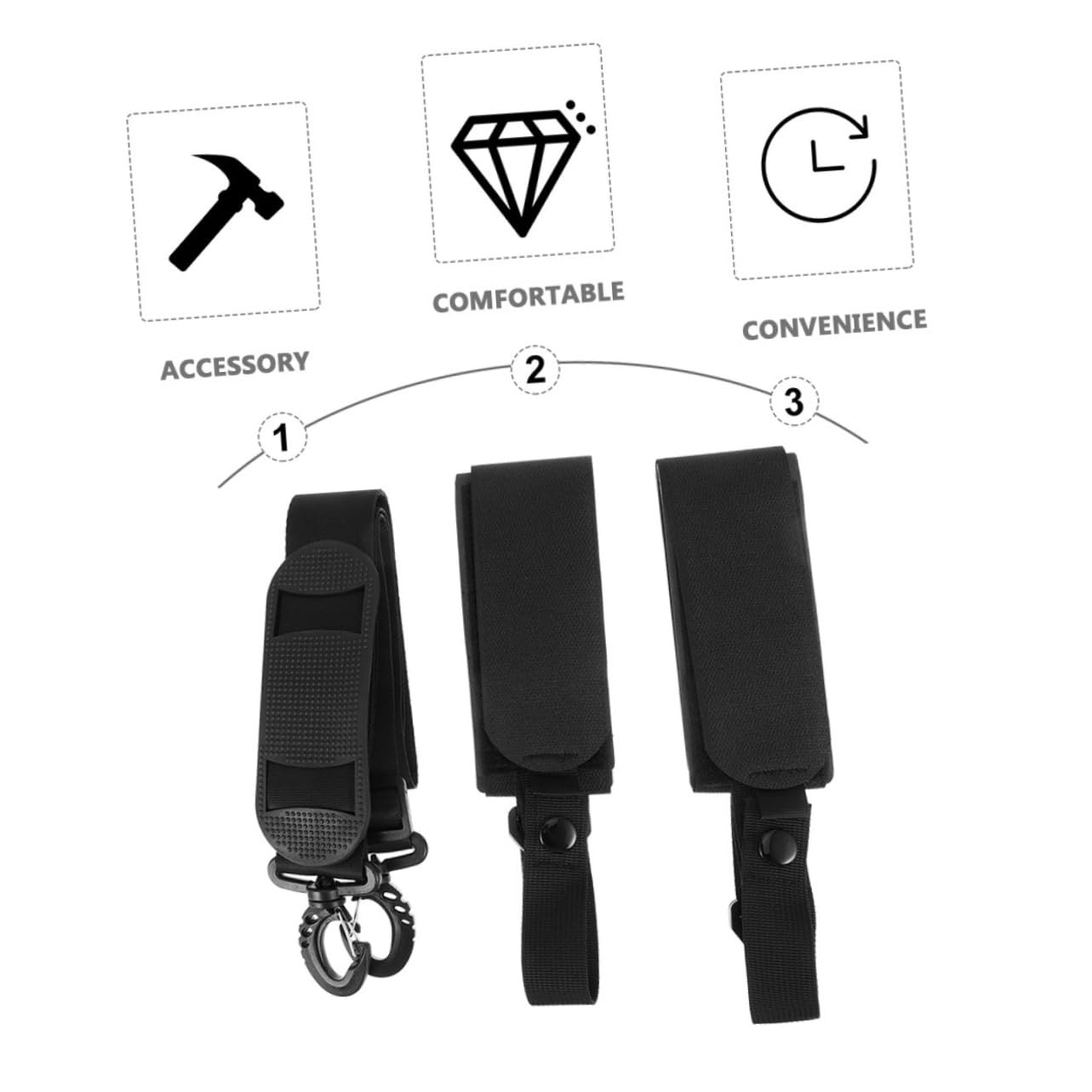 INOOMP 3 Pz Cinghie da Sci Cintura Pattini Cinghie per Stivali Accessori per Lo Sci guinzaglio da Skate Tracolla Slitta Bretelle Scarponi da Sci Staffa Bambino Tavola da Sci Nylon