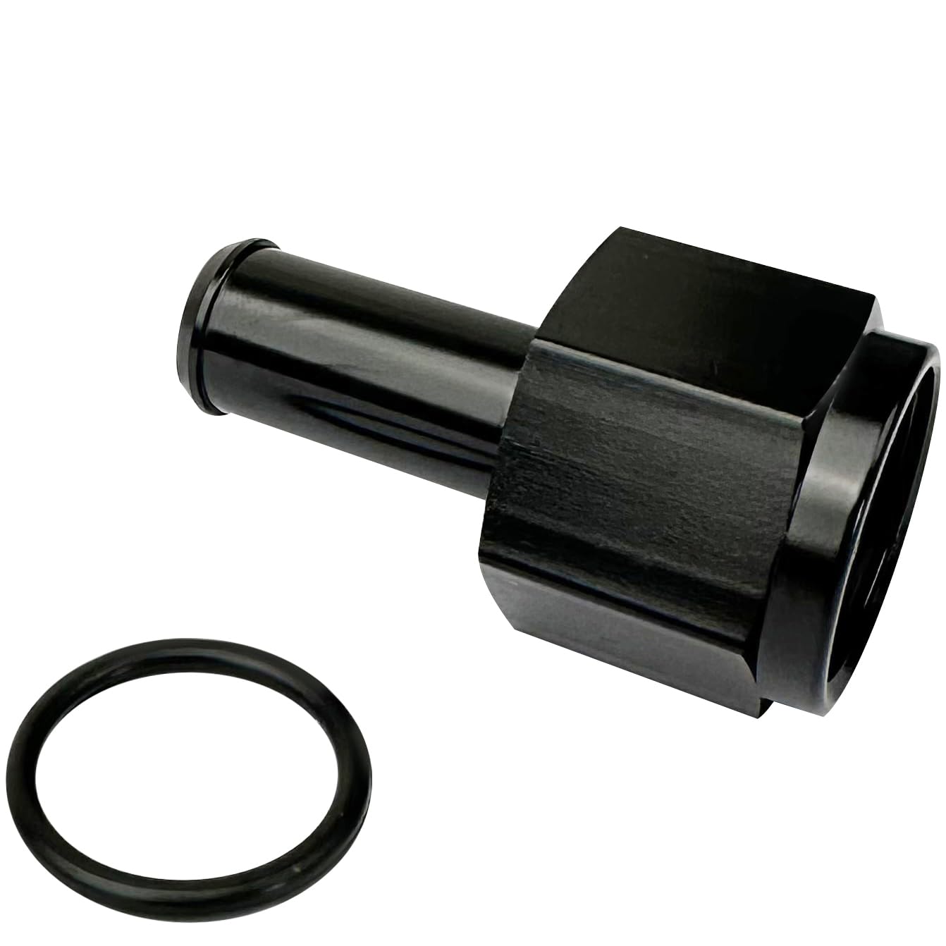 10 AN Female to 3/8 Hose Barb Push-on Fitting Aluminum Fuel Line Adapters Pipe Anodized Black