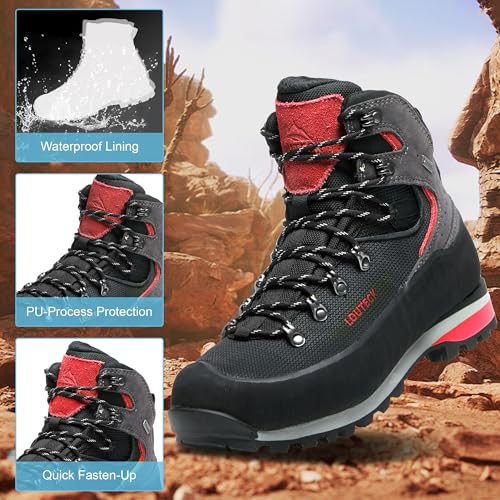 Image of Men's Hiking Boots - Durable and Comfortable Men's Climbing Boots for Rugged Outdoor Adventures, Perfect for Hiking, and Climbing