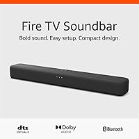 Amazon Fire TV Soundbar 2.0: DTS Virtual:X, Dolby Audio, Bluetooth – Compact TV Audio Upgrade with Deeper Bass & Clear Dialogue