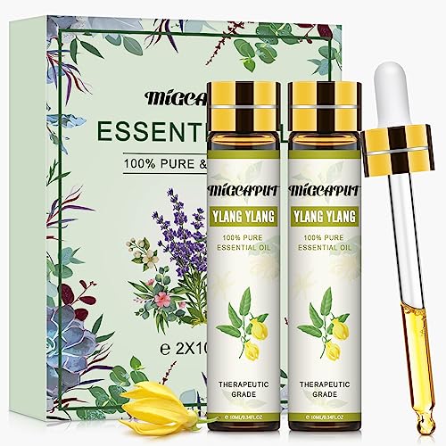 MIGCAPUT Aceite Esencial de Ylang Ylang 2 x 10ML, 100% Puro...