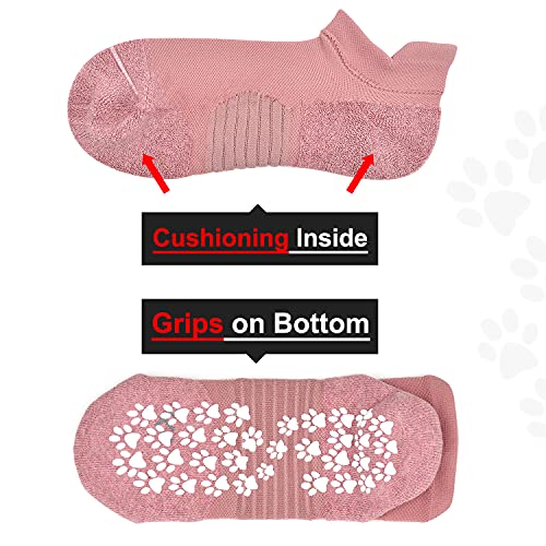 Image of KitNSox 2 Pack Non Slip Grip Yoga Socks for Men Women, Non Skid Cushioned Hospital Maternity Ballet Pilates Floor Dance Socks