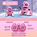 Robot Toys for Boys and Girls, Rechargeable Remote Control Robot with Auto-Demonstration, Light Projection, Dance Moves, Music, and Gesture Sensing –Toy Robot Gifts for 6+ year old Girls (Pink)