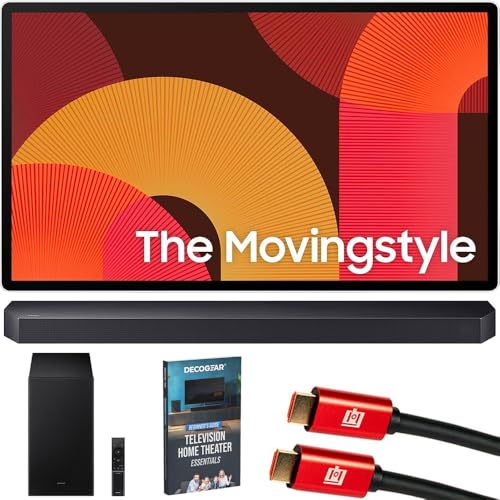 Image of Samsung LSM7F 27 inch The Movingstyle QHD Portable Smart Touchscreen (2025) UN27LSM7FAXXZA Bundle with HW-Q600F 3.1.2ch Soundbar and Subwoofer, 2X HDMI Cable and Deco Gear Home Theater Beginner's Guide