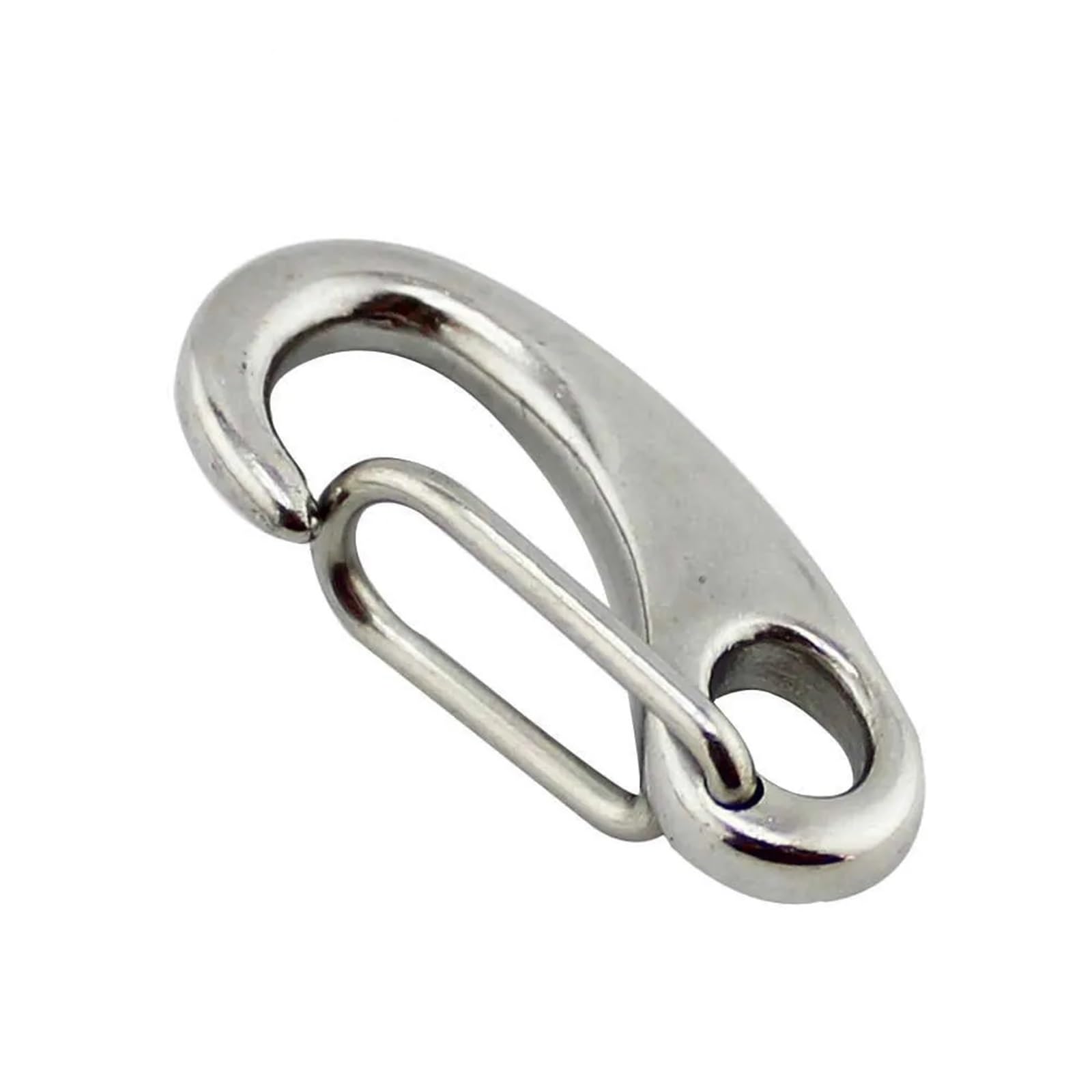 Spring Snap Hooks Connector, Egg Shape Spring Snap Hooks 50mm 316 Stainless Steel Multipurpose(50mm(1pcs))