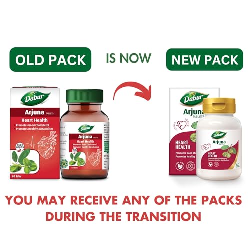 DABUR Arjuna Tablets - 60 Tabs | Promotes Heart Health | Manages Cholesterol Level | Promotes Healthy Metabolism,Pack of 1 - Image 2