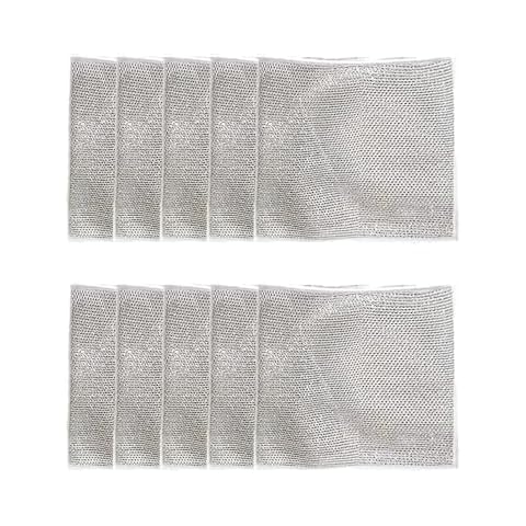 Multi-purpose upgraded steel wire dishwashing cloth, wet and dry dual-use, new anti-scratch steel wire dishwashing cloth, scrubbing steel wire dishwashing cloth, household kitchen supplies (10) Cover