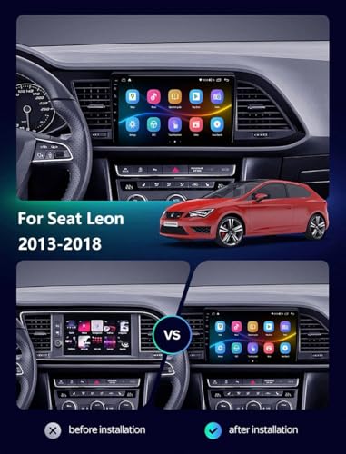 Radio Coche 2 DIN para Seat Leon 3 MK3 con Carplay y Android Auto 6