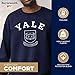 Barnesmith Yale University Adult Unisex Crewneck Sweatshirt, Heritage, Navy, Large