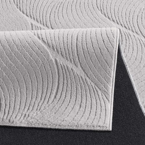 Taracarpet Badematte Homestyle rutschfest waschbar Badezimmerteppich Bad-Vorleger, WC Deko, Duschvorleger für Dusche und Badewannen sehr weich und als Set kombinierbar Grau Dühne 050x080 cm – Bild 5