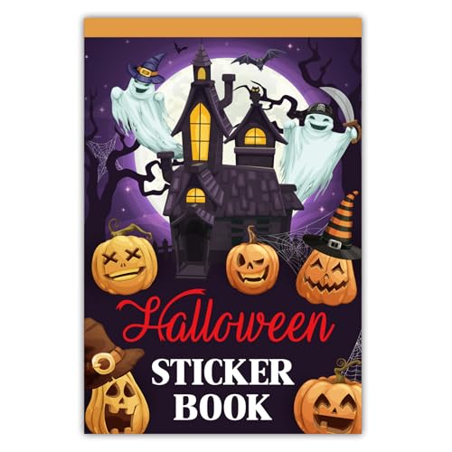 Halloween Aufkleber Buch 54 Bögen 366 Stück Vinyl Sticker für Journaling Scrapbooking Bullet Journal Planner Tagebuch Briefe Basteln DIY Geschenk Teenager Mädchen Kunst Handwerk Wasserflasche Dekor