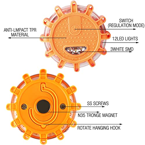 Swetup 2 Pezzi LED Spia Lampeggiante, LED Auto