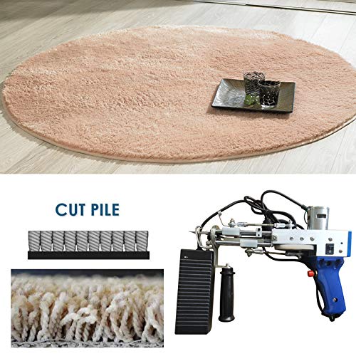 TWSOUL Tufting Gun, Electric Carpet Tufting Gun, Carpet Weaving Flocking Machine, Rug Tufting Gun with 5-40 Stitches/Sec (Adjustable) 100V-240V (Cut Pile)