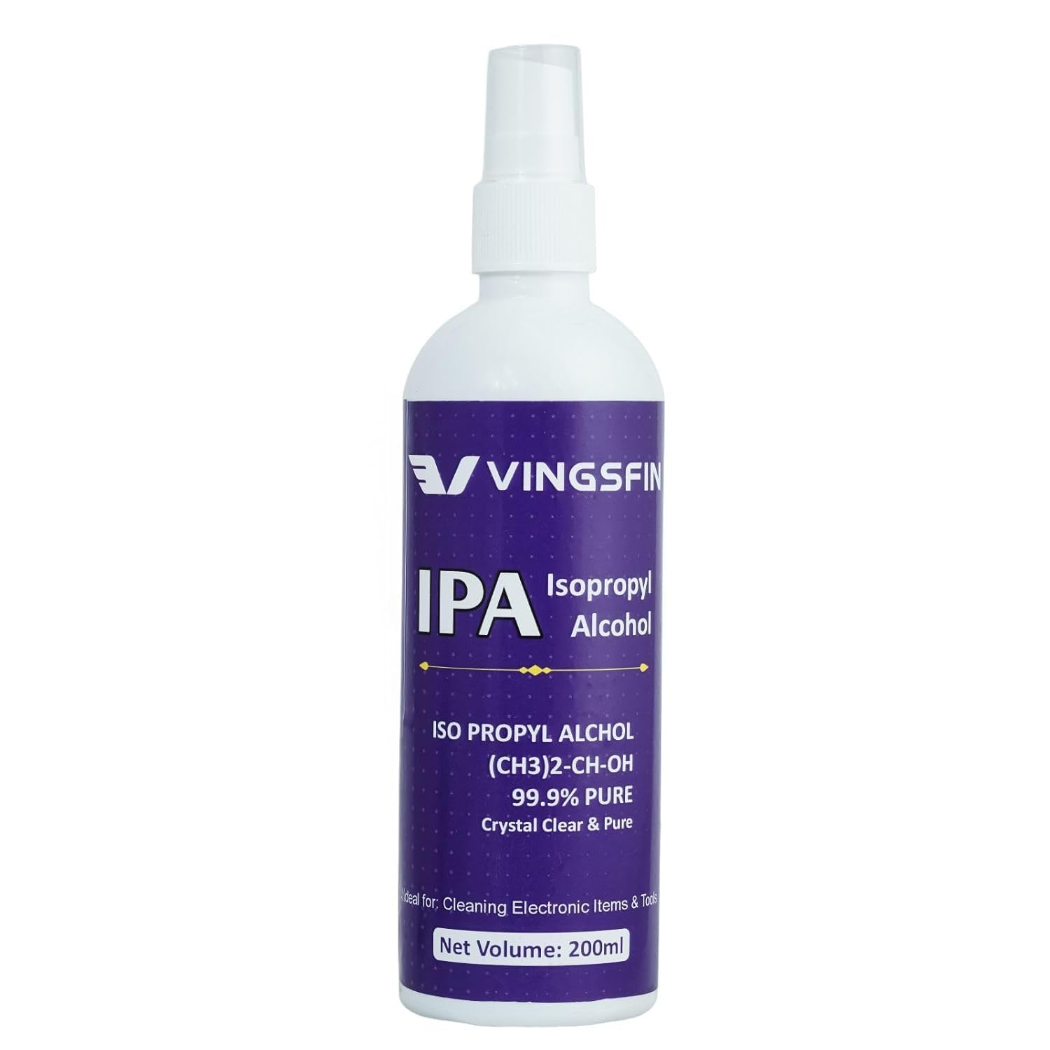 99.9% Pure Isopropyl Alcohol IPA, Electronics Cleaner, Lab Grade, Crystal Clear, 200ml Spray Bottle-image-6