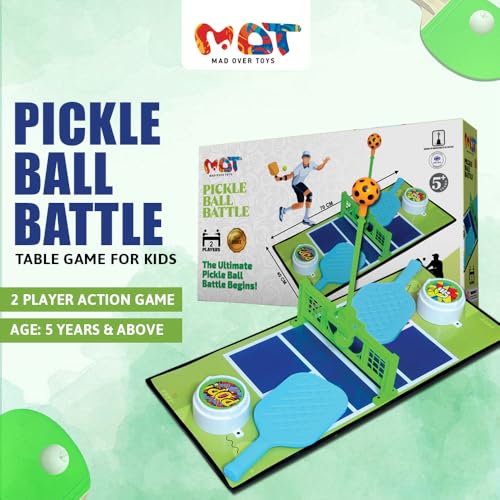 Image of Pickle Ball Battle Big | India's First Fast-Paced Pickle Ball Game for Kids & Adults|2-Player Head-to-Head Action with 2 Paddles,Ball & Net|Indoor Sports Game|Birthday Gift for Kids 5+
