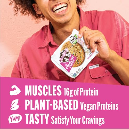 Image of Lenny & Larry's Complete Protein Cookie,[Birthday Cake],Chewy Soft Baked,16g Plant Protein,Vegan,Non-GMO,High Fiber,[4 Ounce] Cookie,(Pack of 24)