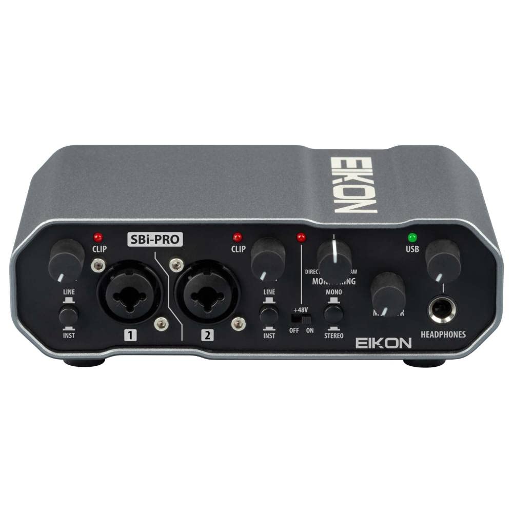 Proel EIKON SBi-PRO - Interfaccia audio USB 2.0 con 2 In & 2 Out, qualità da studio per la registrazione domestica o mobile, lo streaming live o il podcasting