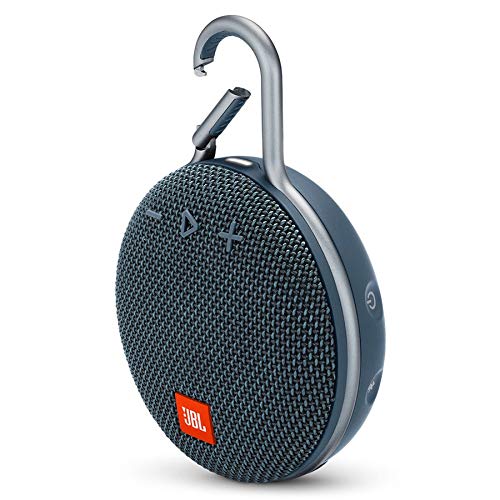 Image of JBL Clip 3, Wireless Portable Bluetooth Speaker with Mic, JBL Signature Sound, Integrated Carabiner, Vibrant Color Options with IPX7 Waterproof & AUX (Blue)