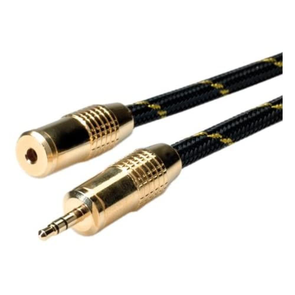 Roline GOLD Cable alargador de audio de 3,5 mm macho/hembra, 10 m