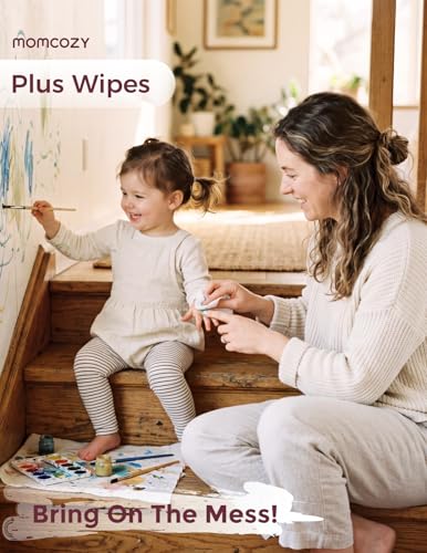 Lingettes à base d'eau pour bébé Momcozy : le change idéal lors des sorties