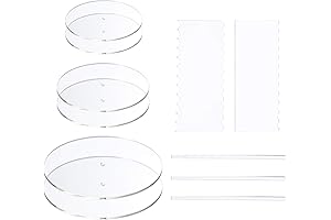 Aquiver Acrylic Round Cake Disk Set for Tiered Cake Making